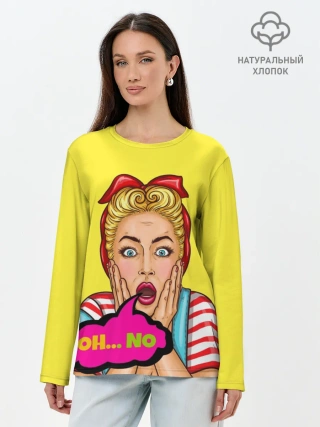 Лонгслив женский. Хлопок / Oh...no