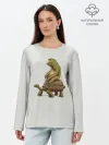 Лонгслив женский. Хлопок / Ленивец и Черепаха