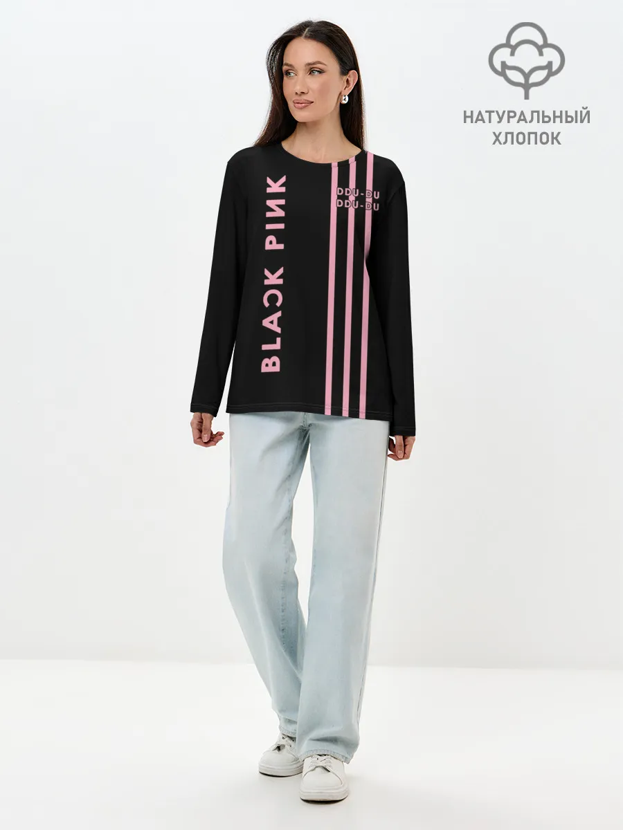 Лонгслив женский. Хлопок / BlackPink