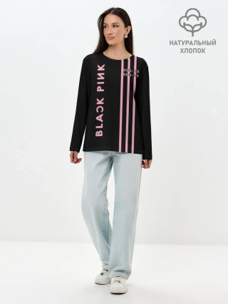 Лонгслив женский. Хлопок / BlackPink