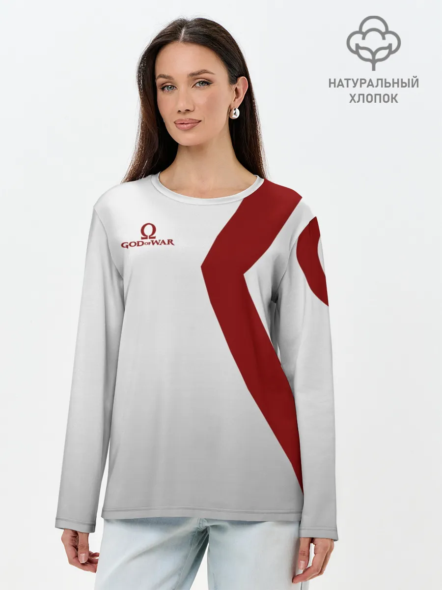 Лонгслив женский. Хлопок / GOD of WAR Татуировки Кратоса