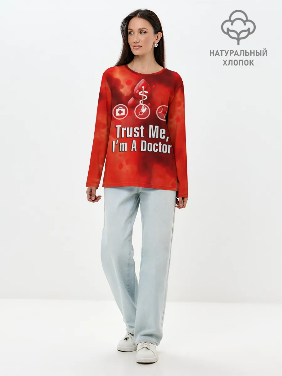 Лонгслив женский. Хлопок / Доктор