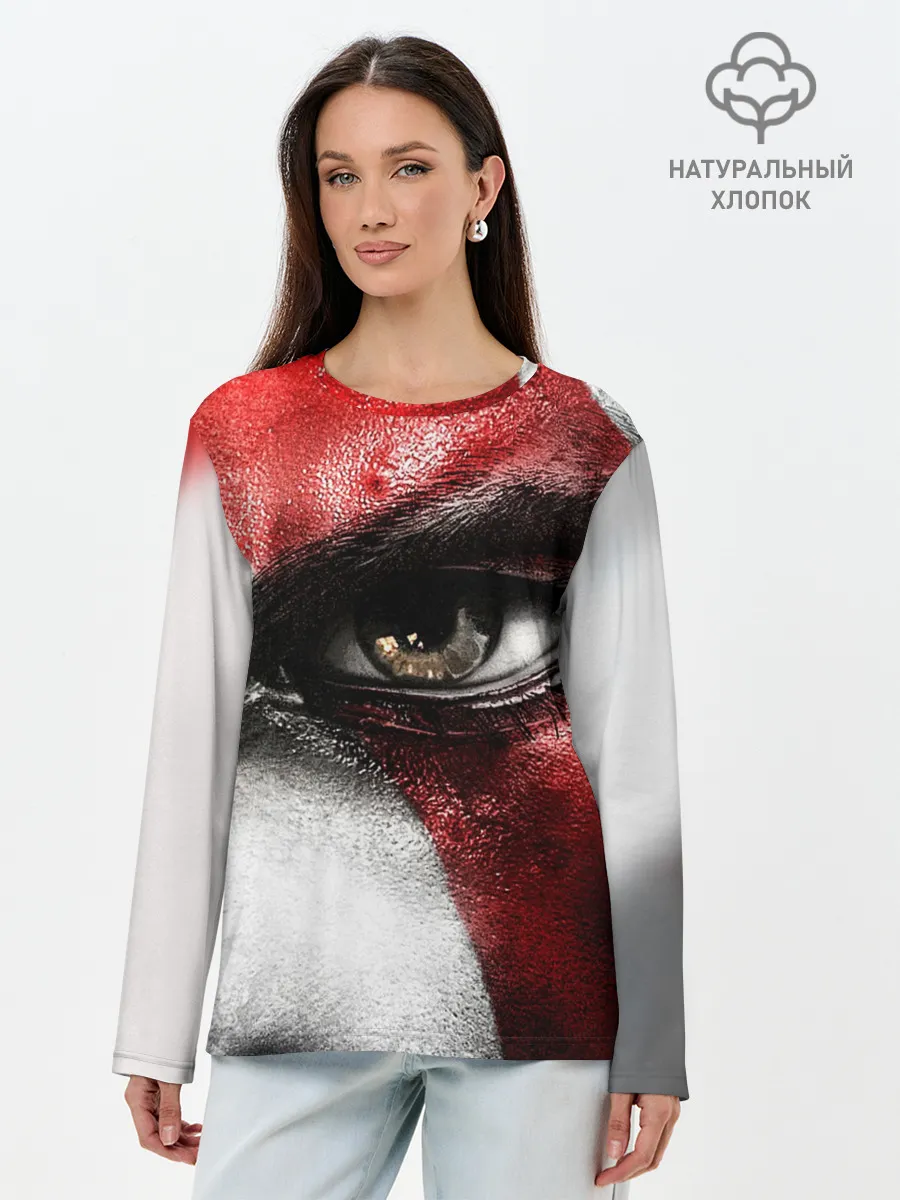 Лонгслив женский. Хлопок / Взгляд Кратоса