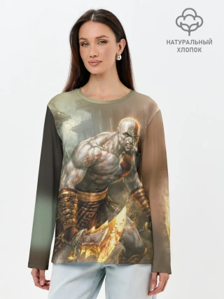 Лонгслив женский. Хлопок / God of War