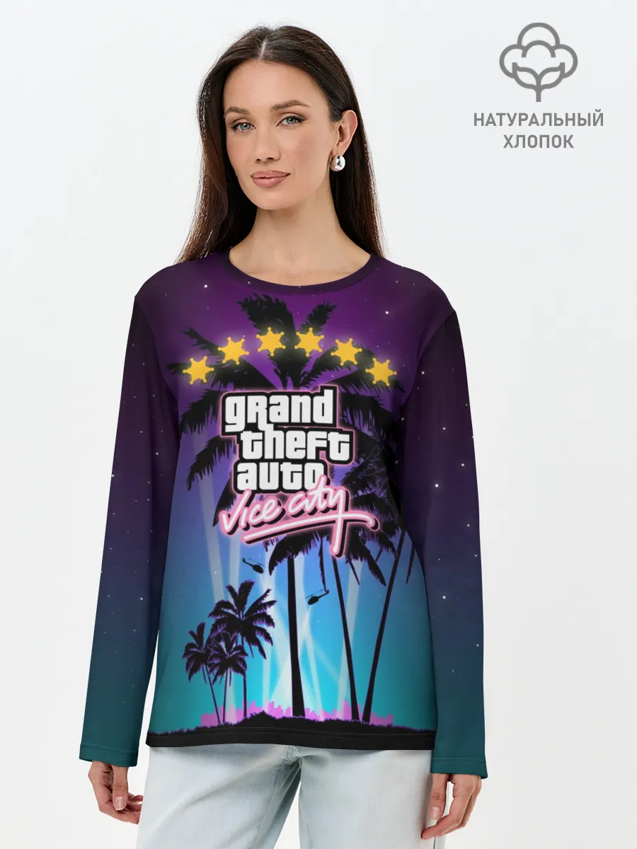 Лонгслив женский. Хлопок / GTA Vice City