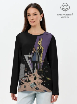 Лонгслив женский. Хлопок / Конь БоДжек #3