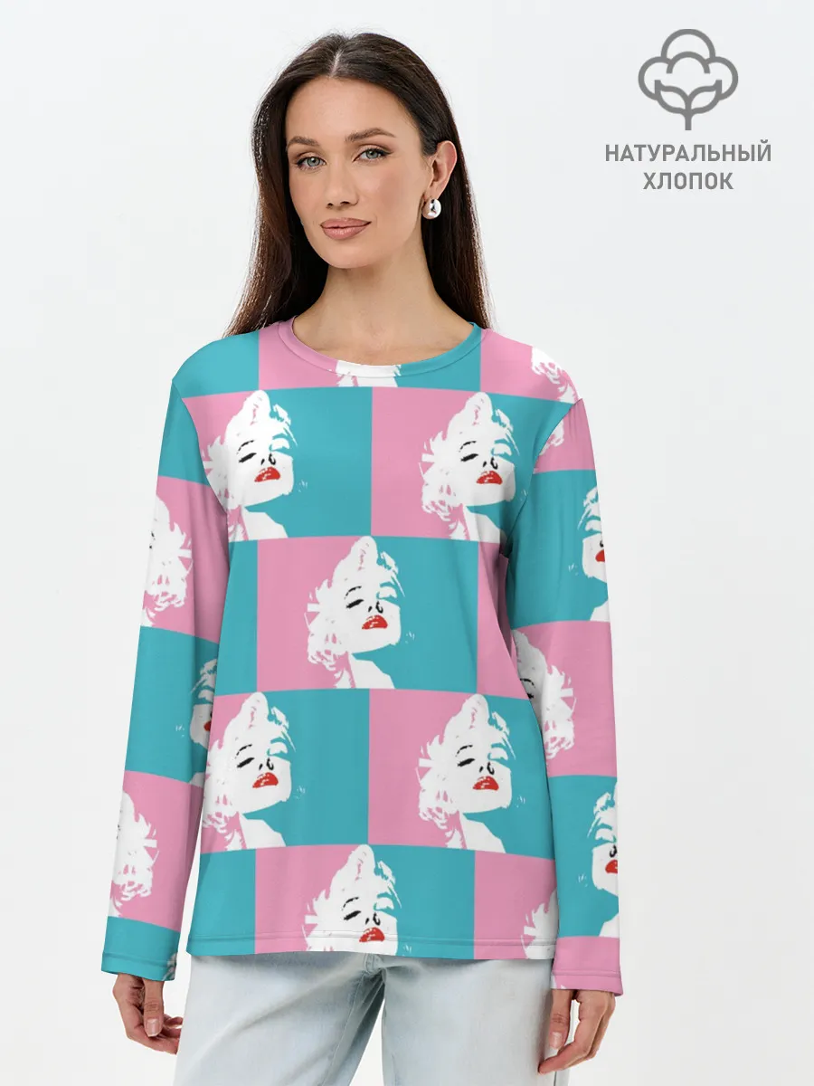 Лонгслив женский. Хлопок / Marilyn Monroe