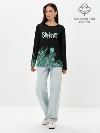 Лонгслив женский. Хлопок / Slipknot