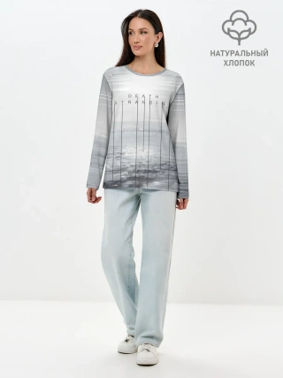 Лонгслив женский. Хлопок / DEATH STRANDING