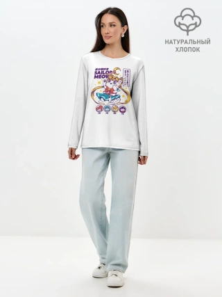 Лонгслив женский. Хлопок / Sailor Meow