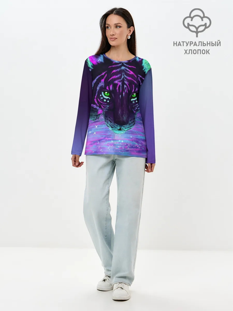 Лонгслив женский. Хлопок / Киса