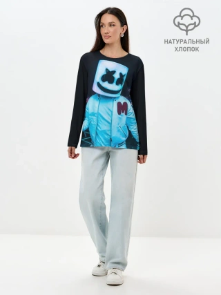 Лонгслив женский. Хлопок / MARSHMELLO