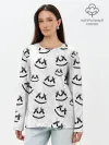 Лонгслив женский. Хлопок / MARSHMELLO PATTERN