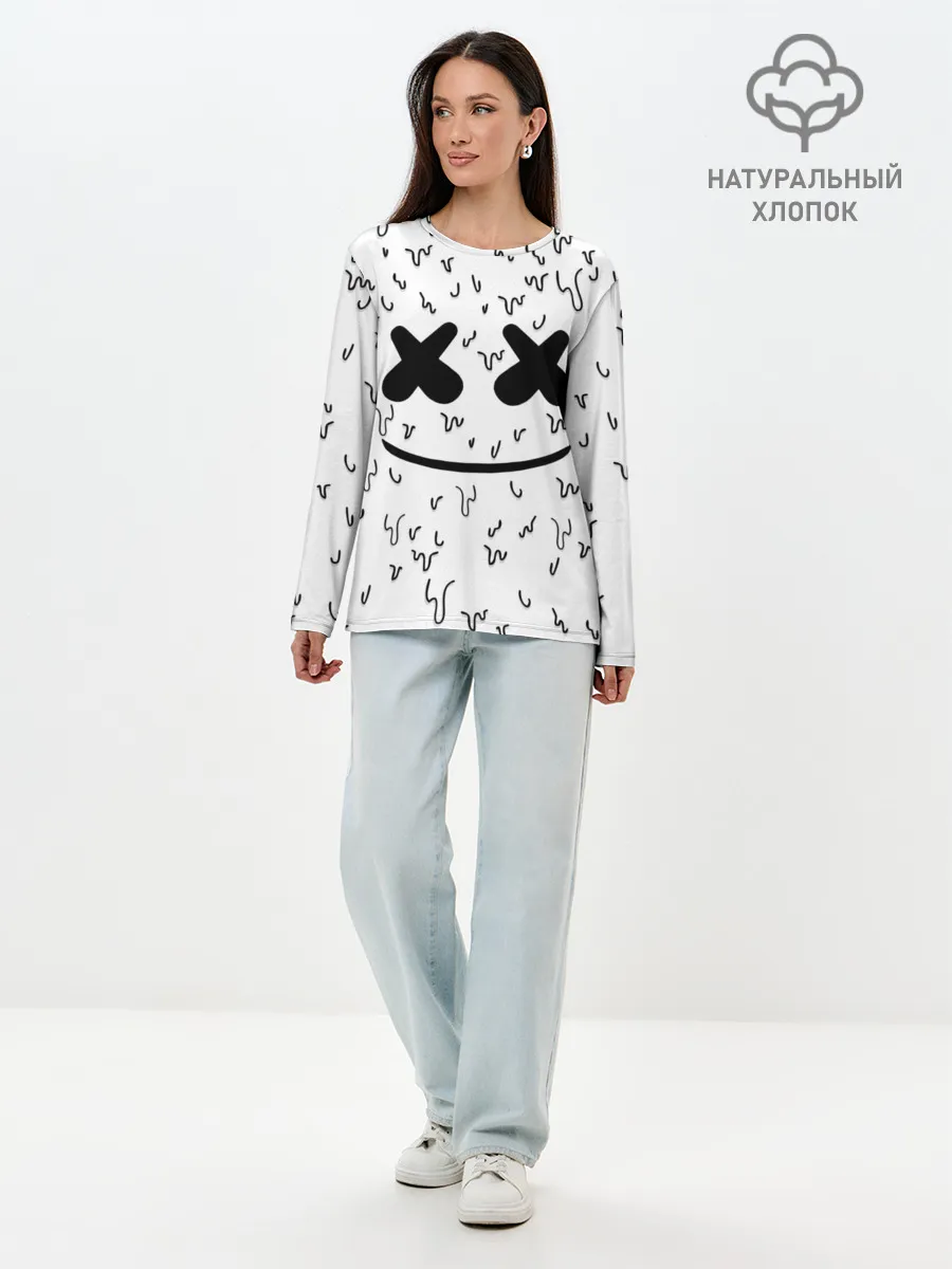 Лонгслив женский. Хлопок / MARSHMELLO