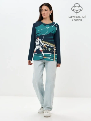 Лонгслив женский. Хлопок / RONALDO JUVE SPORT | РОНАЛДУ