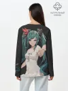 Лонгслив женский. Хлопок / Хацуне Мику с протянутой рукой