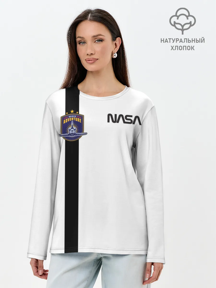 Лонгслив женский. Хлопок / NASA