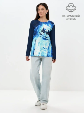 Лонгслив женский. Хлопок / Marshmello