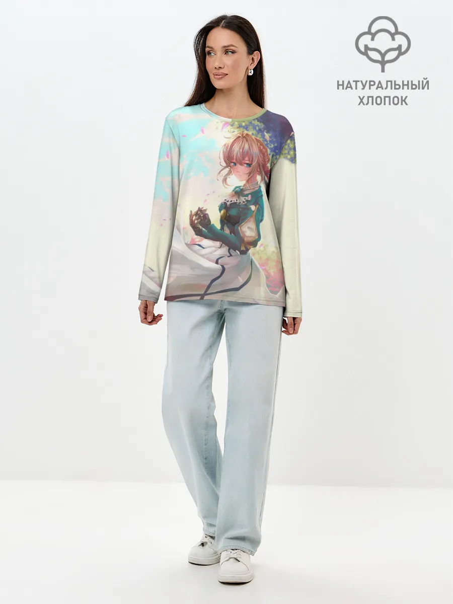 Лонгслив женский. Хлопок / Violet Evergarden_8
