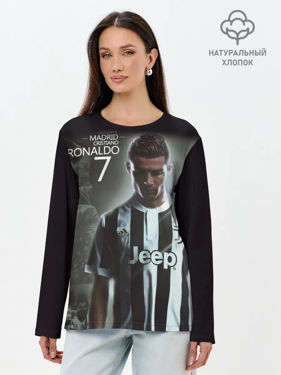 Лонгслив женский. Хлопок / RONALDO JUVE SPORT