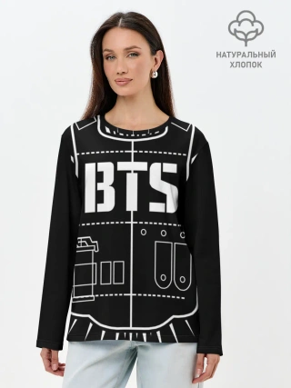 Лонгслив женский. Хлопок / BTS ARMY