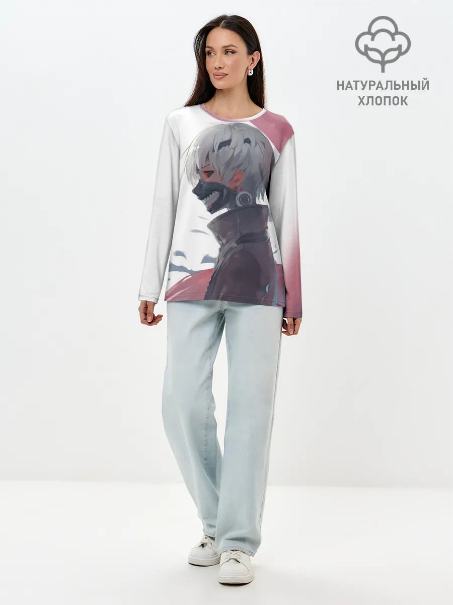 Лонгслив женский. Хлопок / Токийский гуль