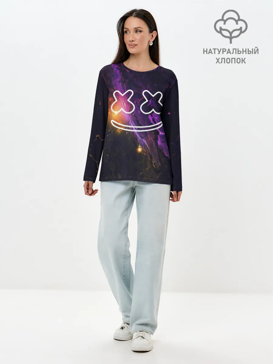 Лонгслив женский. Хлопок / MARSHMELLO
