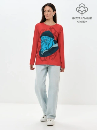 Лонгслив женский. Хлопок / Jeembo Grime