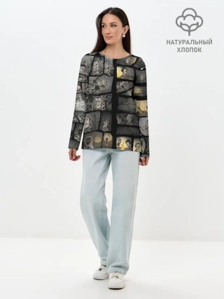 Лонгслив женский. Хлопок / Dont starve