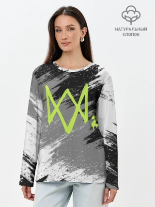 Лонгслив женский. Хлопок / WATCH DOGS 2