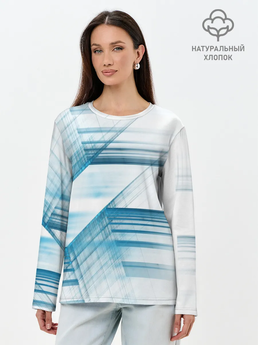 Лонгслив женский. Хлопок / STRIPES