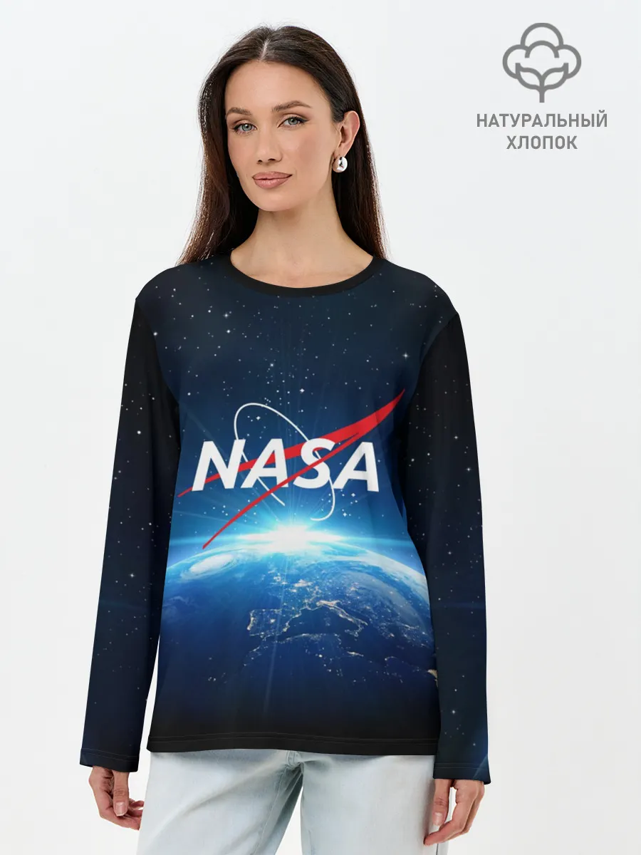 Лонгслив женский. Хлопок / NASA