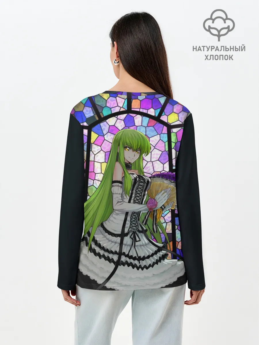 Лонгслив женский. Хлопок / Код Гиас