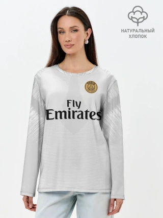 Лонгслив женский. Хлопок / Mbappe away 18-19
