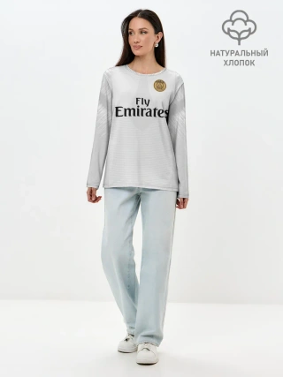 Лонгслив женский. Хлопок / Mbappe away 18-19