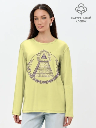 Лонгслив женский. Хлопок / Всевидящее око