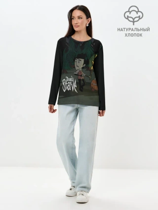 Лонгслив женский. Хлопок / DONT STARVE