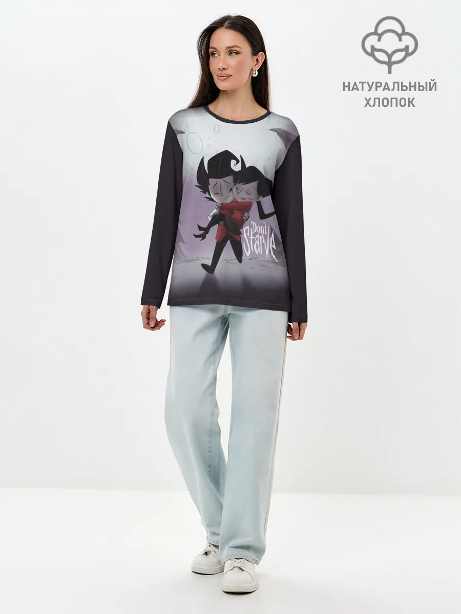 Лонгслив женский. Хлопок / DONT STARVE