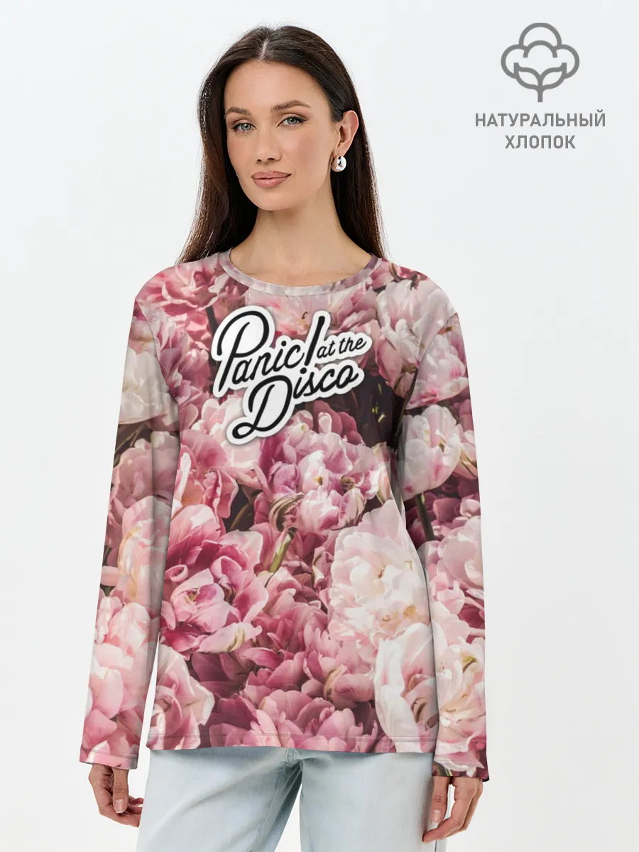 Лонгслив женский. Хлопок / Panic! at the Disco