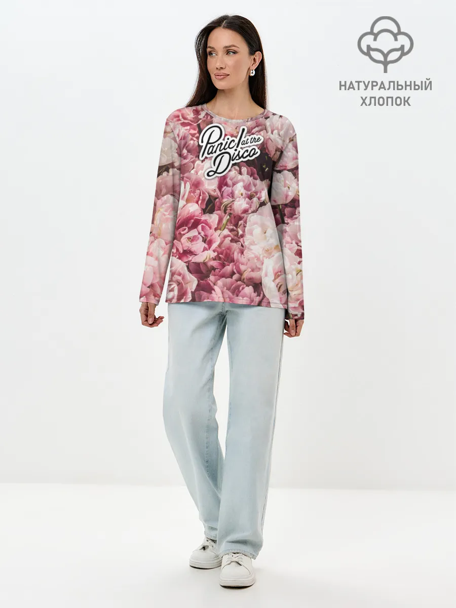 Лонгслив женский. Хлопок / Panic! at the Disco