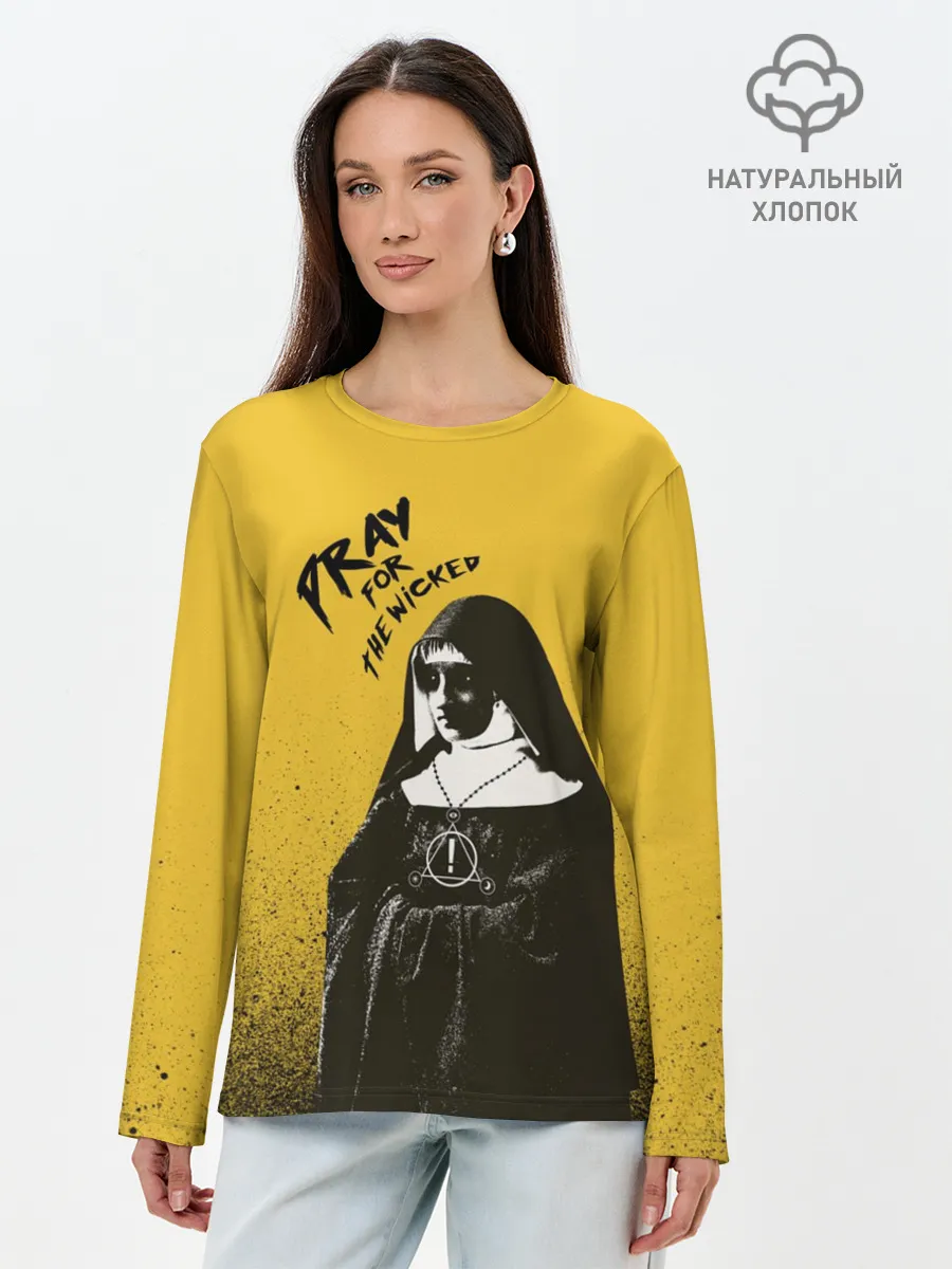 Лонгслив женский. Хлопок / Pray for the Wicked
