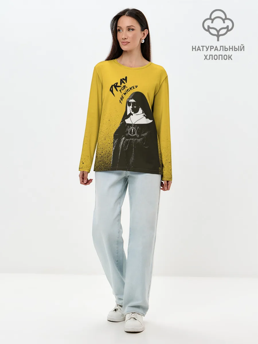 Лонгслив женский. Хлопок / Pray for the Wicked