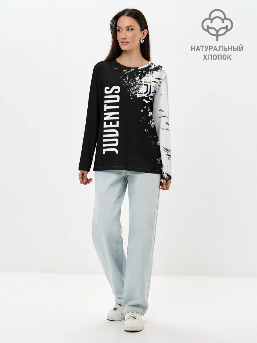 Лонгслив женский. Хлопок / JUVENTUS BIANCONERI