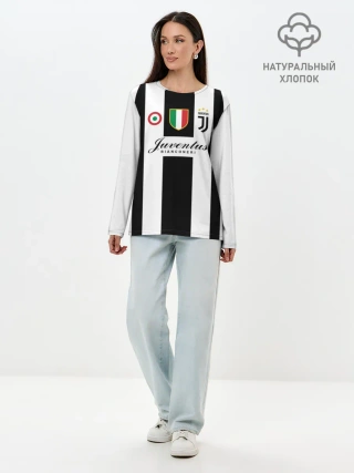 Лонгслив женский. Хлопок / JUVENTUS BIANCONERI