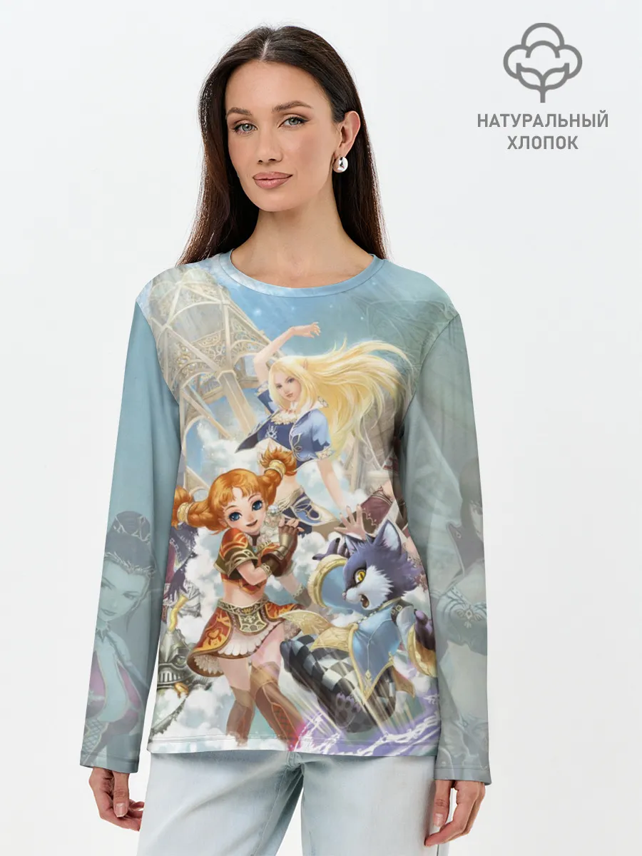 Лонгслив женский. Хлопок / La la la