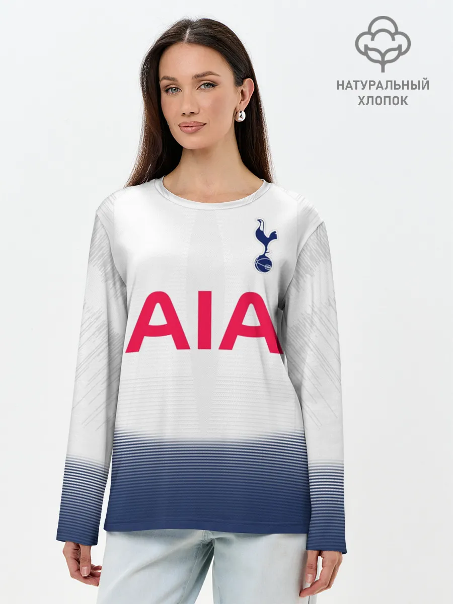 Лонгслив женский. Хлопок / Tottenham home 18-19