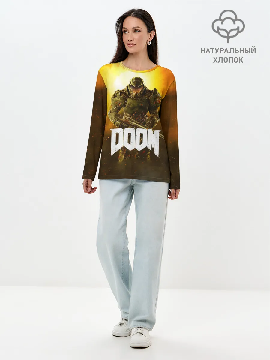 Лонгслив женский. Хлопок / DOOM 2016