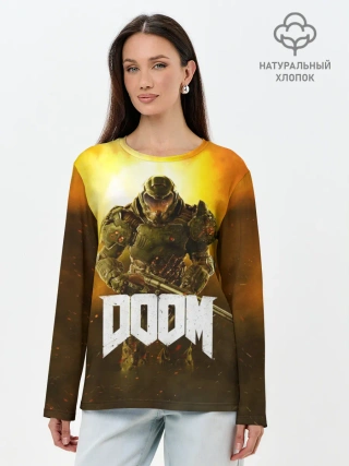 Лонгслив женский. Хлопок / DOOM 2016