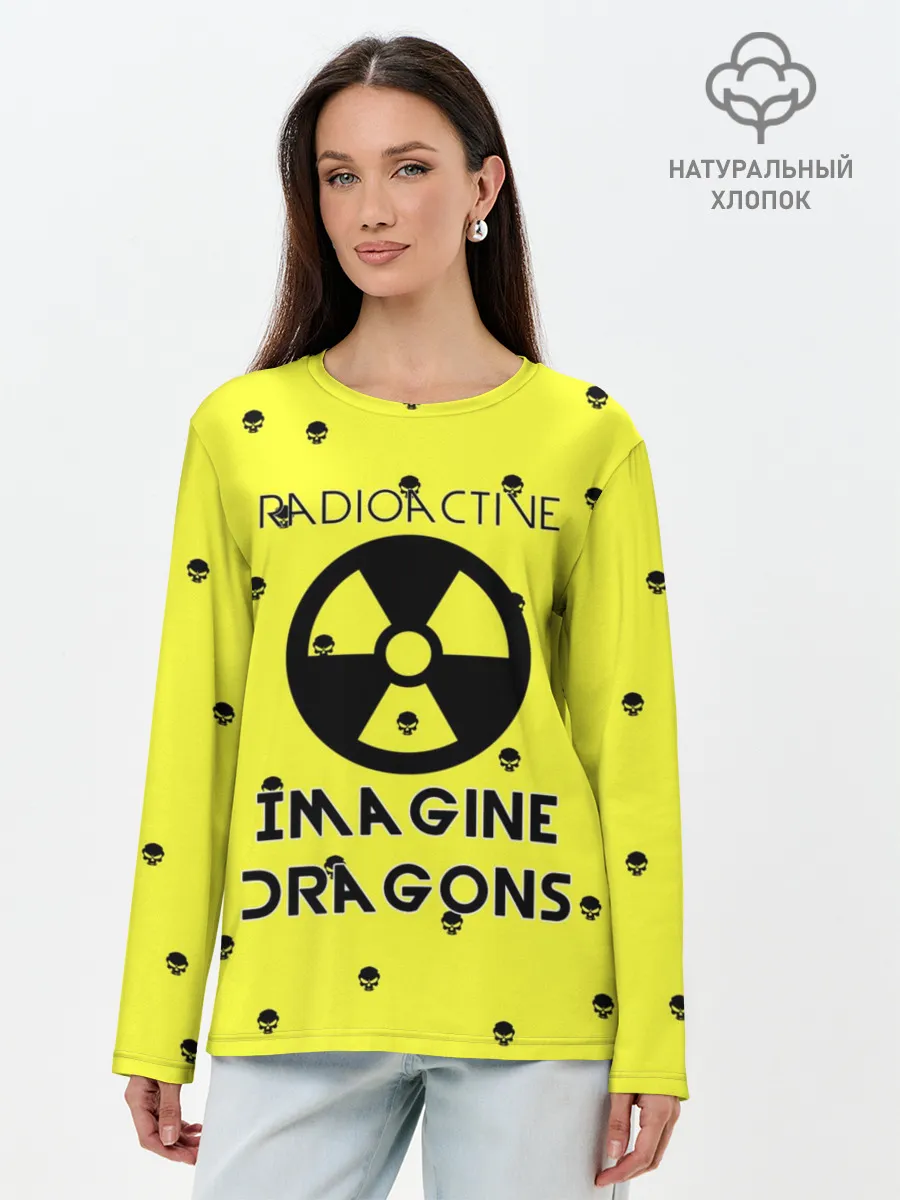 Лонгслив женский. Хлопок / Imagine Dragons radioactive