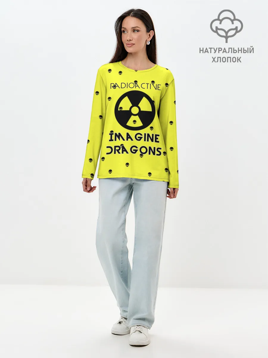 Лонгслив женский. Хлопок / Imagine Dragons radioactive